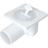 Plastik Yer Süzgeci – 10X10 Cm, 32 mm Yandan Çıkışlı Yer Sifonu