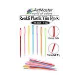 Plastik Yün İğnesi Renkli 40 Adet 9 Cm Dikiş İğnesi Plastik İğne İplik İğnesi Dokuma İğnesi Örgü Dikme Dikiş