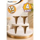 PlastikAyak Aspen Lüks Mobilya Kanepe Koltuk Tv Ünitesi Baza Yükseltici Ayağı Ayakları 15 Cm Venezya Ayak 4 ADET