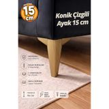 PlastikAyak Konik Çizgili Lüks Gold Renk Mobilya Kanepe Koltuk Tv Ünitesi Baza Çekyat Yükseltici Ayağı Ayakları 15 Cm Altın Ayak
