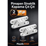 PlastikAyak Pimapen PVC Pencere Kapı Sineklik Kapama Çıt Çıt Plastik Pratik Tutucu Aparat 2 Adet