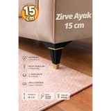 PlastikAyak Zirve Lüks Mobilya Kanepe Sehpa Tv Ünitesi Koltuk Ayağı 15 Cm Siyah - Gold Baza Ayakları