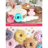 Plastlife 2 Adet Pratik Donut Hamur Kesici ve Şekillendirici Kalıp Aparatı | Çörek Pişi Kek Donut Kalıbı