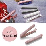 Plastlife Poşet Kilidi Torba Klipsi Poşet Mandalı 12 'li Paket