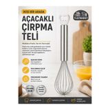 PLASTMARKET Paslanmaz Çelik Çırpma Teli - Şişe Açacaklı Çırpıcı