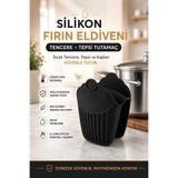 PLASTMARKET Silikon Fırın Eldiveni - Isıya Dayanıklı Tencere Tepsi Tutamaç - Kaymaz Sıcak Tencere Tepsi Tutacağı - Karışık Renk