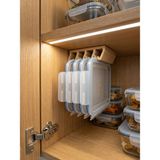 Plastobe Saklama Kabı Kapak Askısı Mutfak Dolap Düzenleyici Aparat Hanger 365+ (4 Kanallı)