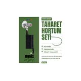 PLASYAY Spiral 3/8 Rekor Uyumlu Taharet Hortum ve Banyo Wc Yıkama Seti Siyah 150 Cm
