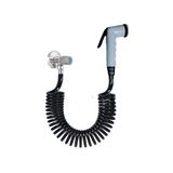 PLASYAY Spiral Şattaf (Bide) Başlıklı Taharet Matik 1/2 Bağlantılı Siyah Inci 150 Cm