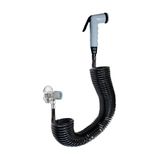 PLASYAY Spiral Şattaf (Bide) Başlıklı Taharet Matik 3/8 Rekorlu Musluklar Için Siyah Inci 5 Metre