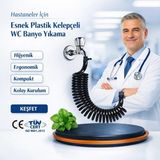 Plasyay Spiral Spiral Wc Taharet Hortum Matik ve Wc Banyo Yıkama Setleri Yeni Siyah Inci - Plastik Kelepçeli 150 cm