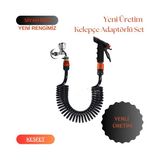 Plasyay Spiral Sulama Yıkama Hortum Kelepçe Adaptörlü Ve Yeni Tetik Başlıklı Set