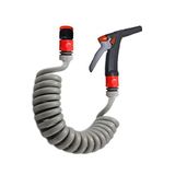 Plasyay Spiral Wc Banyo Yıkama Hortum Musluk Adaptörlü ve Yeni Tetikli Uzun Başlıklı Set (Turuncu, 2 Metre)