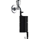 PLASYAY Spiral Wc Taharet Hortum Matik Ve Wc Banyo Yıkama Plastik Kelepçeli Set Siyah Inci 110 Cm
