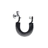 PLASYAY Spiral Wc Taharet Hortum Matik Ve Wc Banyo Yıkama Plastik Kelepçeli Set Siyah Inci 2.5 Metre