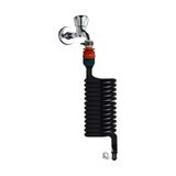 PLASYAY Spiral Wc Taharet Hortum Matik Ve Wc Banyo Yıkama Seti Kelepçe Adaptörlü Siyah Inci 110 Cm