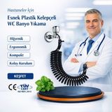 Plasyay Spiral Wc Taharet Hortum Matik ve Wc Banyo Yıkama Setleri Yeni Siyah Inci - Plastik Kelepçeli Wc Hortum Matik 250 cm