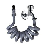 Plasyay Spiral Wc Taharet Hortumu Duvar Sabitlemeli ve Kelepçeli (SPİRAL GRİ150 CM)