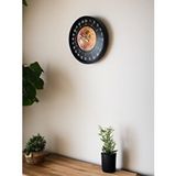 Platin 36 Cm 24 Saat Göstergeli Özel Tasarım Duvar Saati Siyah