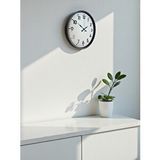 Platin 36 Cm Gri Standart Dekoratif Duvar Saati Gümüş