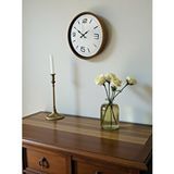 Platin 36 Cm Kahverengi Modern Dekoratif Duvar Saati