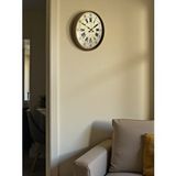 Platin 36 Cm Kahverengi Retro Duvar Saati