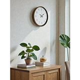 Platin 36 Cm Kahverengi Sade Dekoratif Duvar Saati