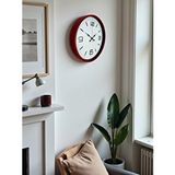 Platin 36 Cm Kırmızı Modern Dekoratif Duvar Saati