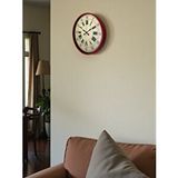 Platin 36 Cm Kırmızı Retro Duvar Saati