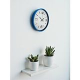 Platin 36 Cm Mavi Dekoratif Duvar Saati