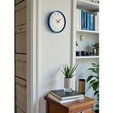 Platin 36 Cm Mavi Sade Dekoratif Duvar Saati