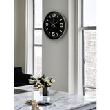 Platin 36 Cm Modern Dekoratif Duvar Saati Gümüş