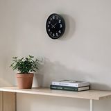 Platin 36 Cm Modern Siyah Duvar Saati