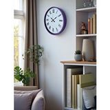Platin 36 Cm Mor Roma Rakamlı Dekoratif Duvar Saati