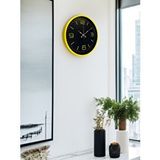 Platin 36 Cm Sarı Dekoratif Duvar Saati