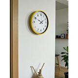 Platin 36 Cm Sarı Modern Dekoratif Duvar Saati