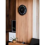 Platin 36 Cm Siyah Dekoaratif Duvar Saati