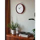 Platin 36 Cm Standart Kırmızı Duvar Saati