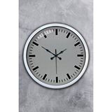 Platin 40 Cm Beyaz Metal Sade Duvar Saati