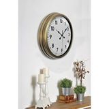 Platin 40 Cm Eskitme Metal Standart Duvar Saati Kahverengi