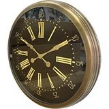 Platin 60 Cm Eskitme Metal Roma Rakamlı Duvar Saati Kahverengi
