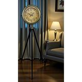 Platin Antique Heritage Eskitme Tripod Ayaklı Saat Kahverengi