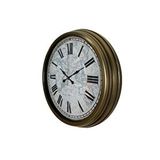 Platin Antique World 40 Cm Eskitme Metal Duvar Saati Kahverengi