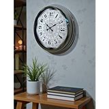Platin Asil Motif Krom 40 Cm Metal Duvar Saati Gümüş
