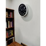 Platin Beyaz 36 Cm Atatürk Modern Tasarım Duvar Saati