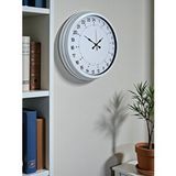 Platin Beyaz 40 Cm Metal 24 Saat Göstergeli Özel Tasarım Duvar Saati