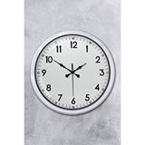 Platin Beyaz Dekoratif Stil 52 Cm Metal Duvar Saati