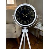Platin Beyaz Elite Tripod Ayaklı Saat