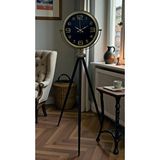 Platin Black Noble Eskitme Tripod Ayaklı Saat Kahverengi