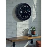 Platin Black Royal Tasarım 40 Cm Metal Duvar Saati Siyah